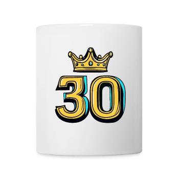 Couronne à 30 chiffres - Mug blanc - blanc - Devant