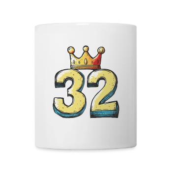 32 Number Krone - Mug - white - Front