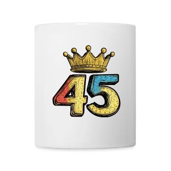 Couronne à 45 chiffres - Mug blanc - blanc - Devant