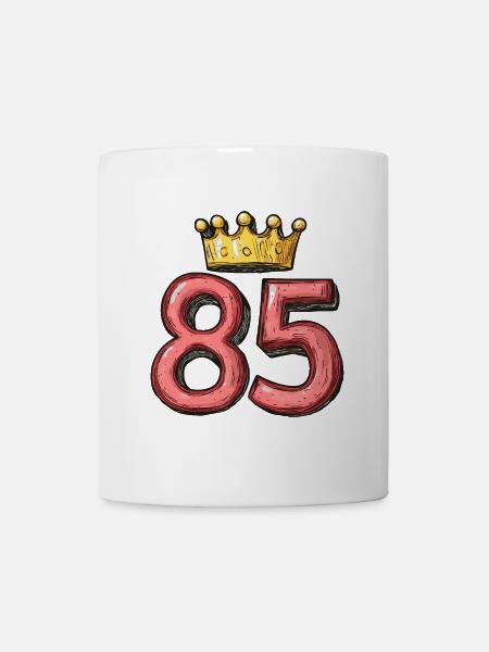 85 Zahl Krone - Tasse - Weiß