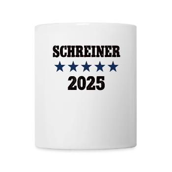 2025 Schreiner Beruf Schreinerei Job Arbeit Lehre - Tasse - Weiß - Vorne