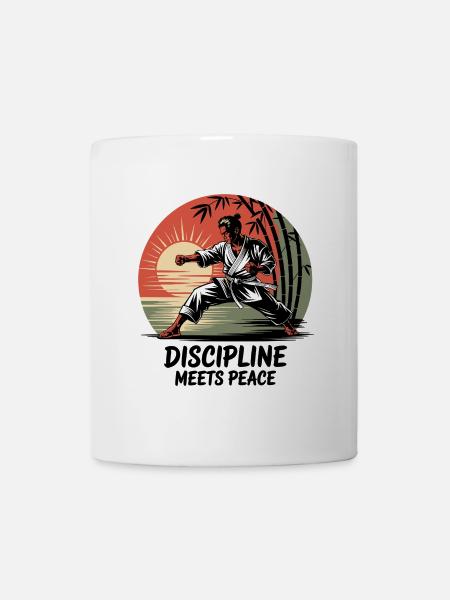 Discipline Meets Peace - Tasse - Weiß