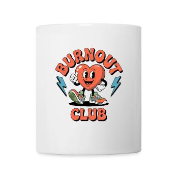 Burnout Club Heart Health Laughing Heart - Mug - white - Front