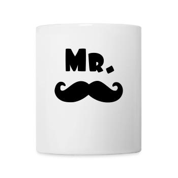 mr moustache - Mug blanc - blanc - Devant