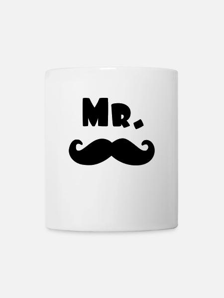 mr moustache - Mug blanc - blanc