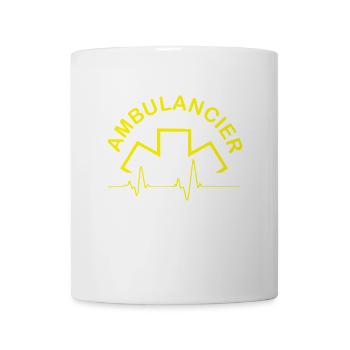 ambulancier entreprise logo - Mug blanc - blanc - Devant