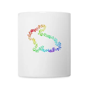 Hase bunte Punkte - Tasse - Weiß - Vorne