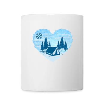 Wintercamping-Love Bivouac de tentes d’hiver - Mug blanc - blanc - Devant