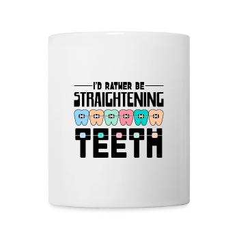 Zahnspange Kieferorthopäde - Tasse - Weiß - Vorne