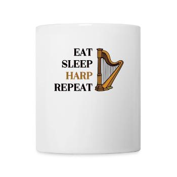 Harfe Musik Musiker Harfenist Harfenspielerin Harp - Tasse - Weiß - Vorne