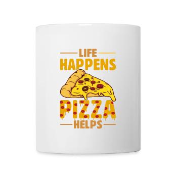 Drôle de dicton de pizza - Mug blanc - blanc - Devant