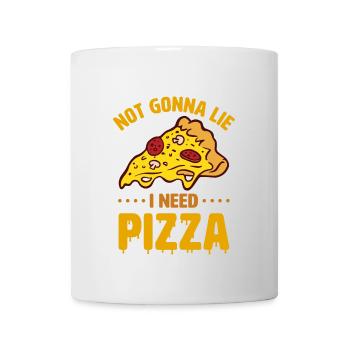 Drôle de dicton de pizza - Mug blanc - blanc - Devant