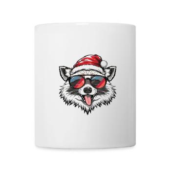 Raccoon Christmas Funny - Mug - white - Front