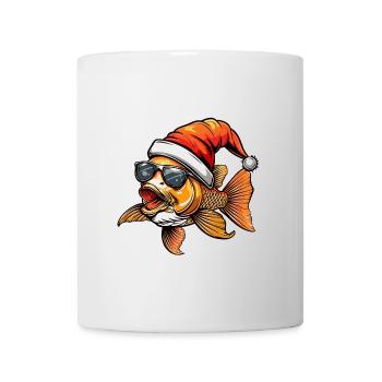 Poisson rouge Noël drôle - Mug blanc - blanc - Devant