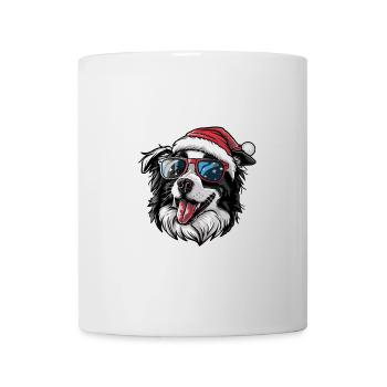 Border Collie Chien Noël Drôle - Mug blanc - blanc - Devant