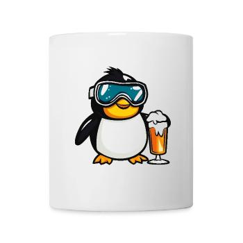 Pinguin Apres Ski Bier - Tasse - Weiß - Vorne