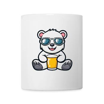 Bière après-ski Polar Bear - Mug blanc - blanc - Devant