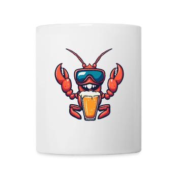 Crabe de homard Bière d’après-ski - Mug blanc - blanc - Devant