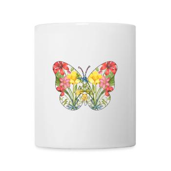 Wildflowers Flowers Butterfly - Mug - white - Front