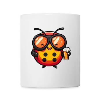 Ladybug Après-ski Bière Bande dessinée - Mug blanc - blanc - Devant