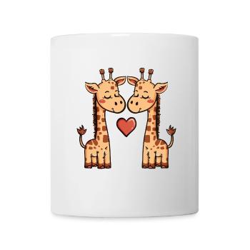Giraffe Couple Heart - Mug - white - Front