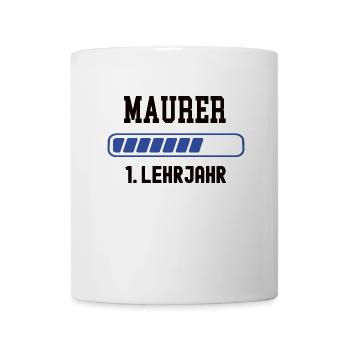 Ausbildung Maurer 1. Lehrjahr Maurerausbildung - Tasse - Weiß - Vorne