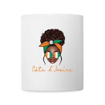 Femme Côte D'Ivoire Fille Ivoirienne - Mug blanc - blanc - Devant