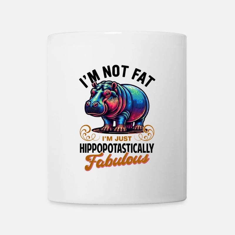 Nilpferd - Tasse - Weiß