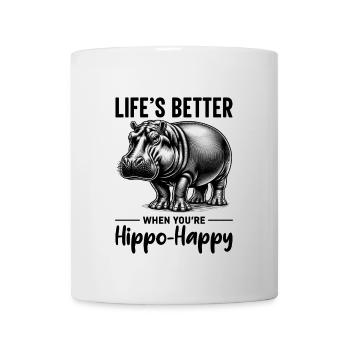 Nilpferd - Tasse - Weiß - Vorne