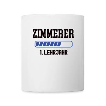 Ausbildung Zimmerer 1. Lehrjahr Zimmererausbildung - Tasse - Weiß - Vorne