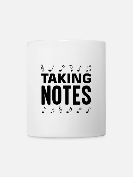 Musikalisches Design Notizen Machen - Tasse - Weiß