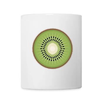 Kiwi Scheibe Pop-Art Frucht Grafik - Tasse - Weiß - Vorne