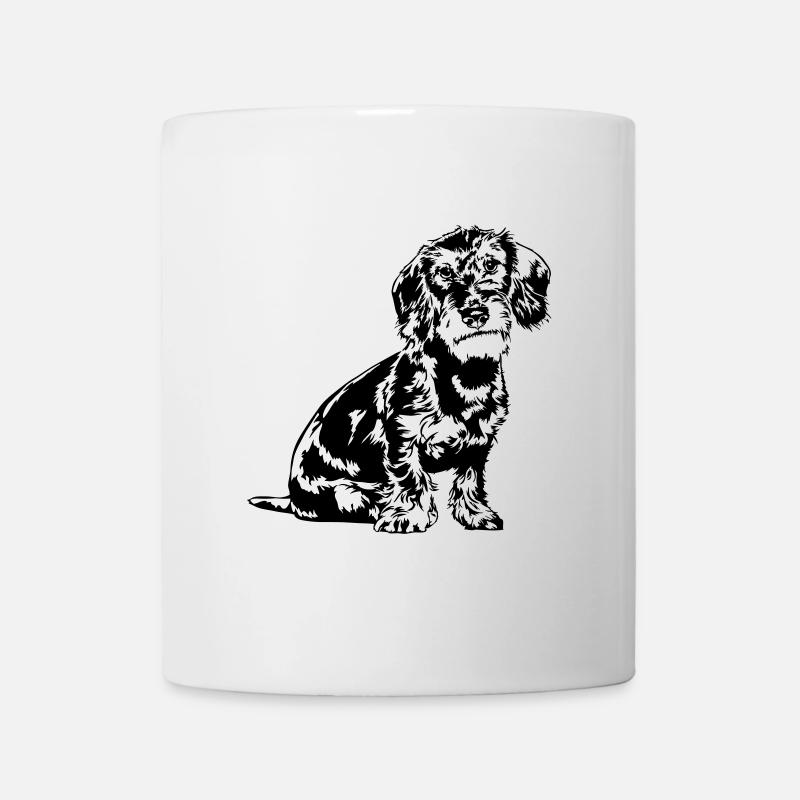 RAUHAARDACKEL Rauhaarteckel Wilsigns chiens de chasse - Mug blanc - blanc