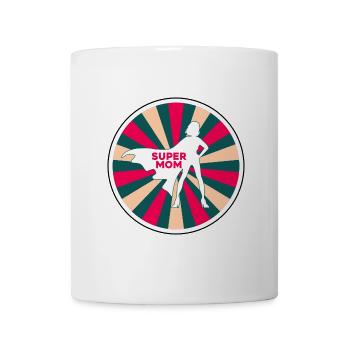 SUPER MOM - Mug blanc - blanc - Devant