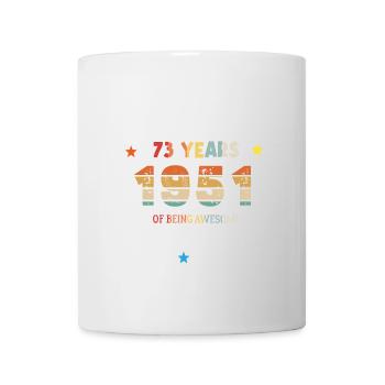 73 Jahre alt Baujahr 1951 Jahrgang Februar 1951 - Tasse - Weiß - Vorne