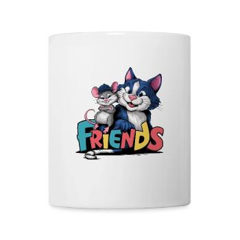 Amis pour toujours Amitié chat et souris - Mug blanc - blanc - Devant