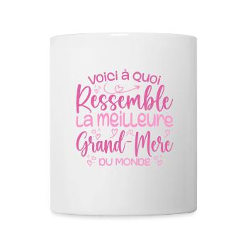 Cadeau Meilleure Grand-mère Cadeau Grand Mere - Mug blanc - blanc - Devant