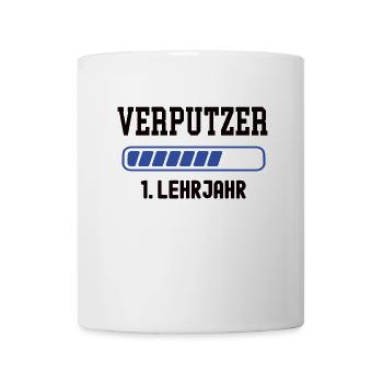 Ausbildung Verputzer 1. Lehrjahr Verputzerlehre - Tasse - Weiß - Vorne