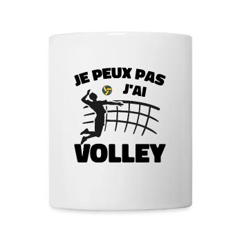 Ich kann nicht Volleyball spielen - Tasse - Weiß - Vorne