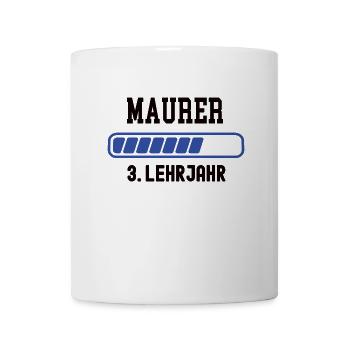 Ausbildung Maurer 3. Lehrjahr Maurerausbildung - Tasse - Weiß - Vorne