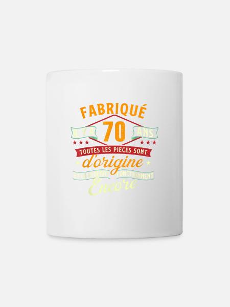 Made 70 Years Ago 70 Years Anniversary Joke - Mug - white