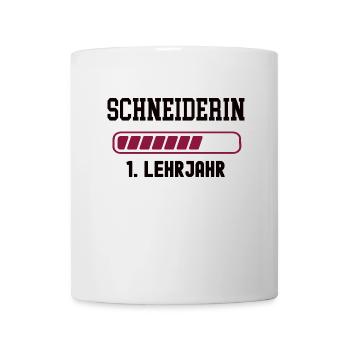 Ausbildung Schneiderin 1. Lehrjahr Schneiderlehre - Tasse - Weiß - Vorne