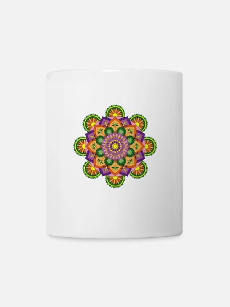 Fleurs Mandala - Mug blanc - blanc