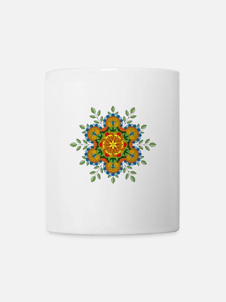 Fleurs mandala - Mug blanc - blanc