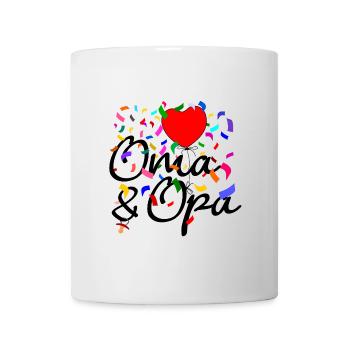 Oma und Papa Konfetti - Tasse - Weiß - Vorne