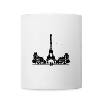 Frankreich Romantisches Paris Eifelturm Aussicht - Tasse - Weiß - Vorne