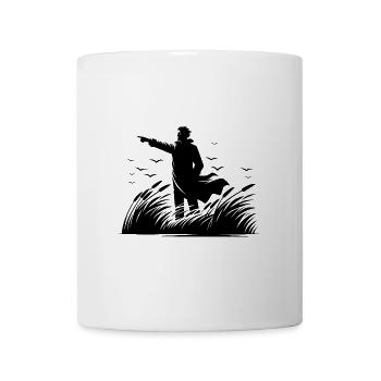 Küstenwache am Meer fester Blick am Horizont - Tasse - Weiß - Vorne