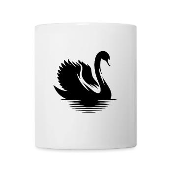 Schöne Schwan Silhouette Portrait - Tasse - Weiß - Vorne