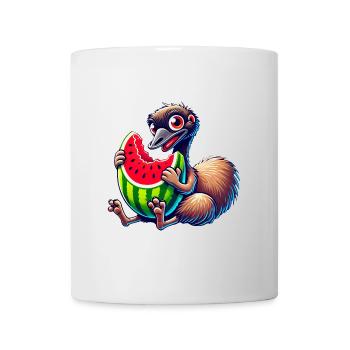 Bouquet sucré émeu avec pastèque dessin animé été - Mug blanc - blanc - Devant