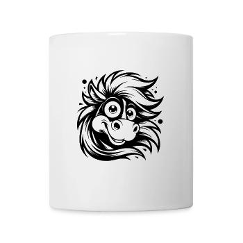 Funny horse with funny eyes - Mug - white - Front